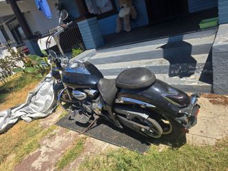 Black Cruiser Motorcycle with Chrome Accents
