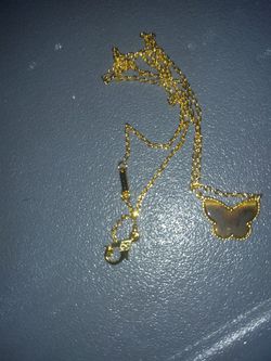 Van cleef style butterfly necklace