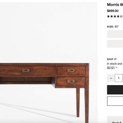 Crate & barrel Wooden Desk
