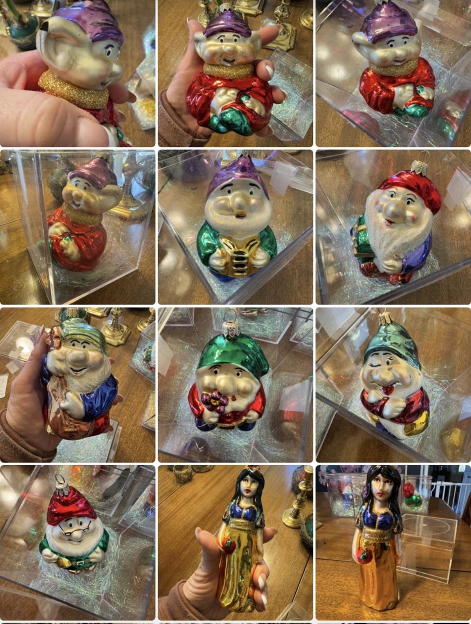 Blown Glass Ornaments Disney Snow White And The Seven Dwarfs