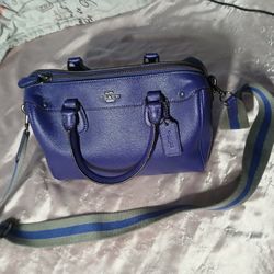 Purple Coach Bag With Strap