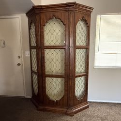 Antique Lighted China Cabinet