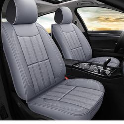AOOG Leather Car Seat Covers, Leatherette Automotive Vehicle Cushion Cover for Cars SUV Pick-up Truck, Universal Non-Slip Vehicle Cushion Waterproof 