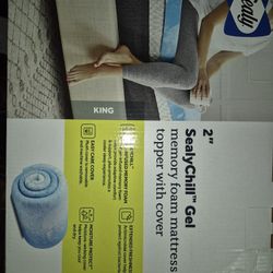 !! BRAND NEW KING SEALY-CHILL GEL FOAM MATTRESS TOPPER !!