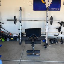Marcy Olympic Surge Weight Bench With Weights