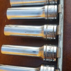 Snap-On Tool's SAE Deep Socket Set 3/8 Drive 