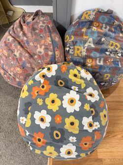 Three Cute and comfy bean bags