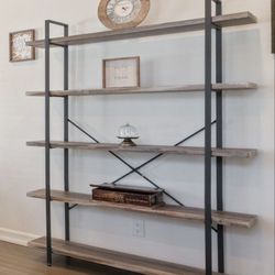 Real wood Shelves With Metal Frame