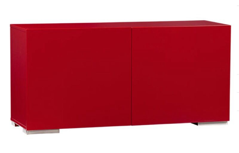 CB2 fuel red credenza