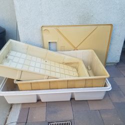 3 Hydroponic Grow Tubs Reservoir, Garden Planter Used Excellent condition Price Is For Each 