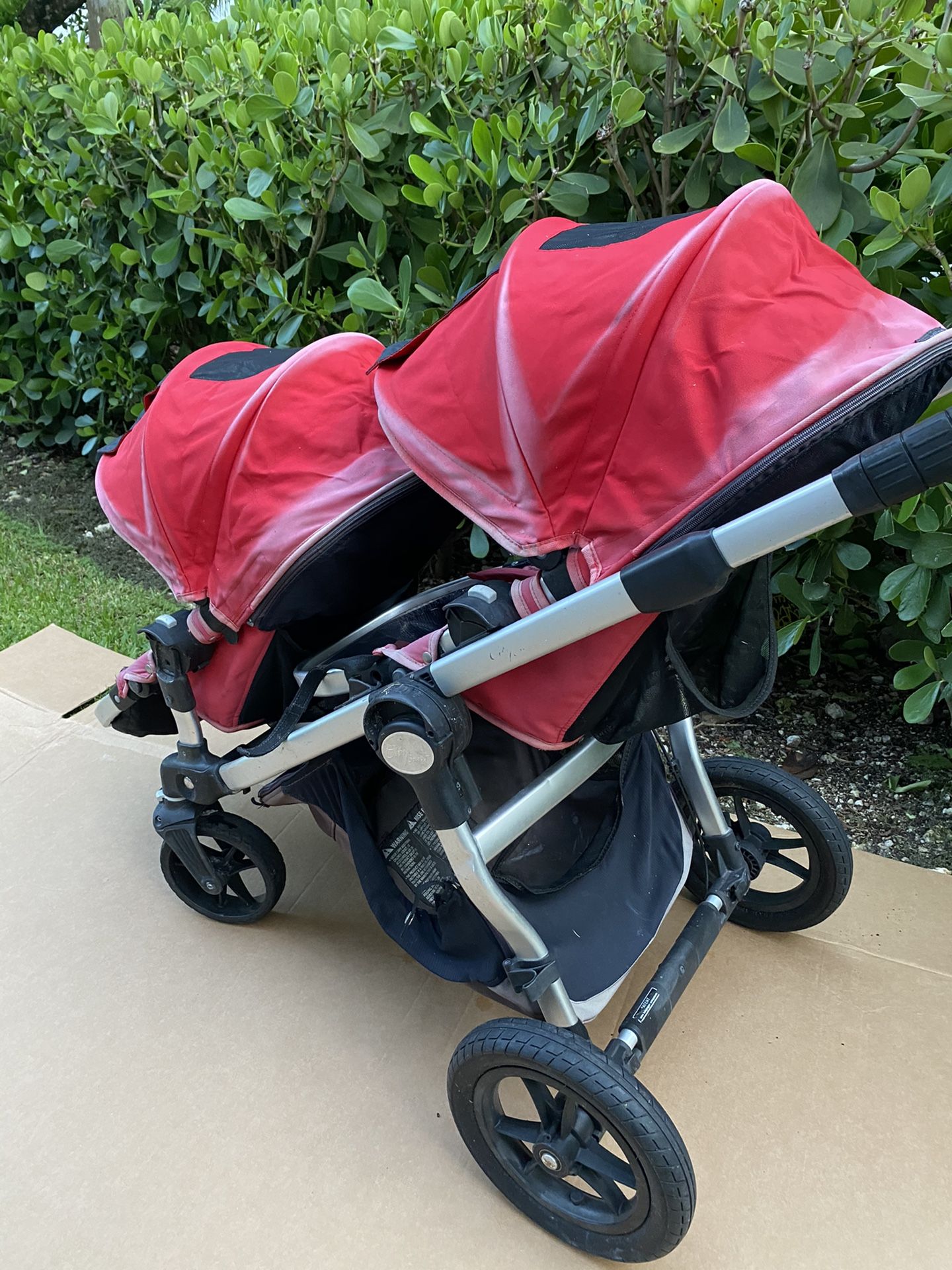 Baby stroller jogger city select red double