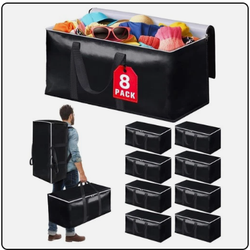 8-Pack Heavy Duty Moving Bags – XL Reusable Storage Bags