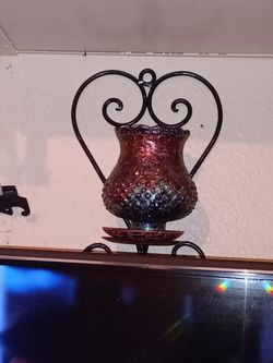 Metal Heart Sconce Candle Holder