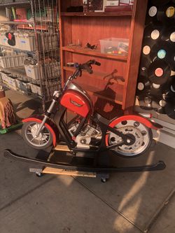Red Harley Davidson rocking chair