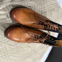 Polo Ralph Lauren Men's Bryson Leather and Wool Cap Toe Boots