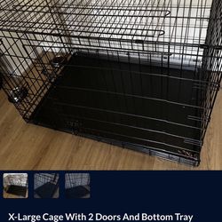X-Large Cage With 2 Doors And Bottom Tray