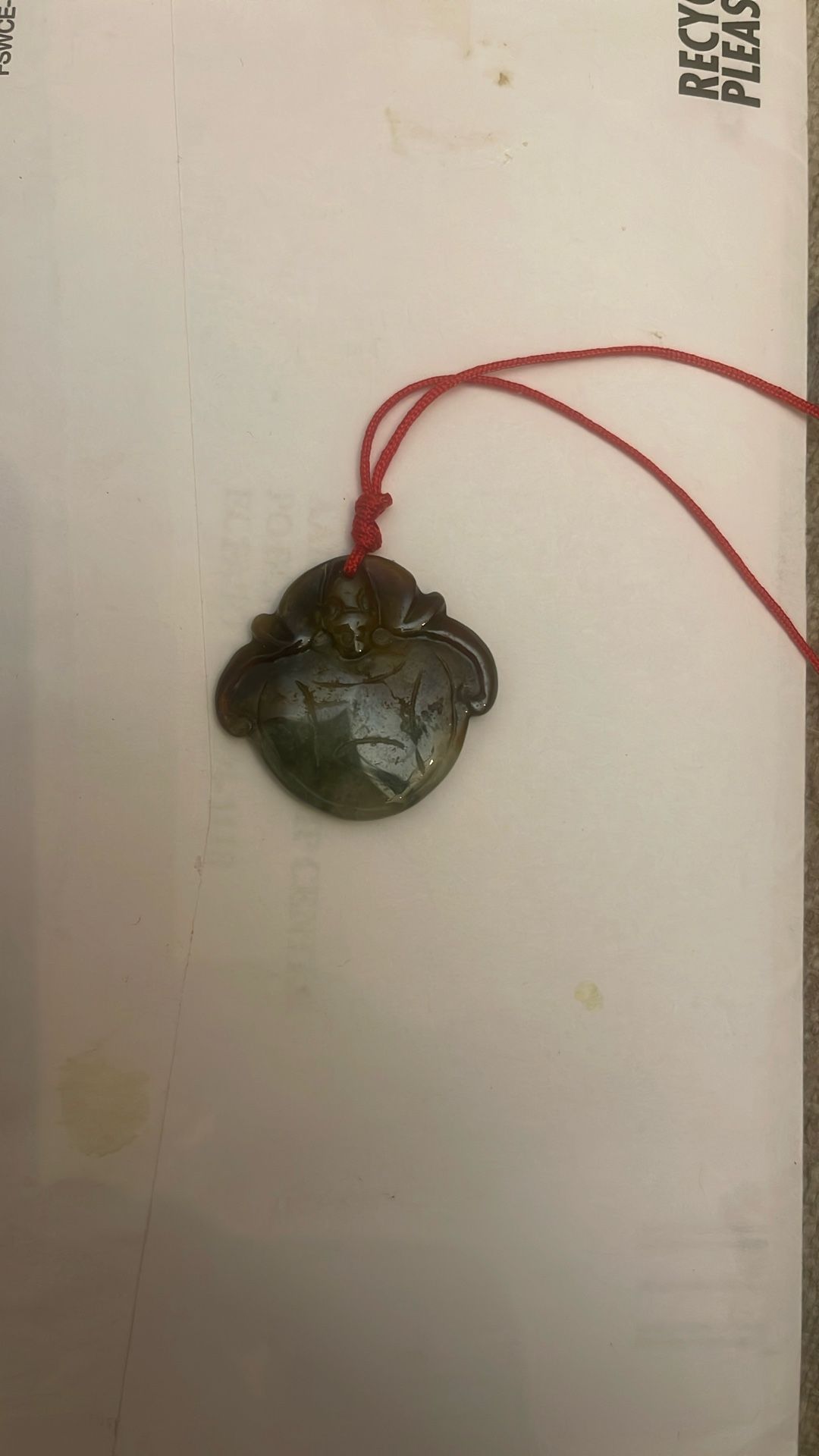 real jade peaches pendant