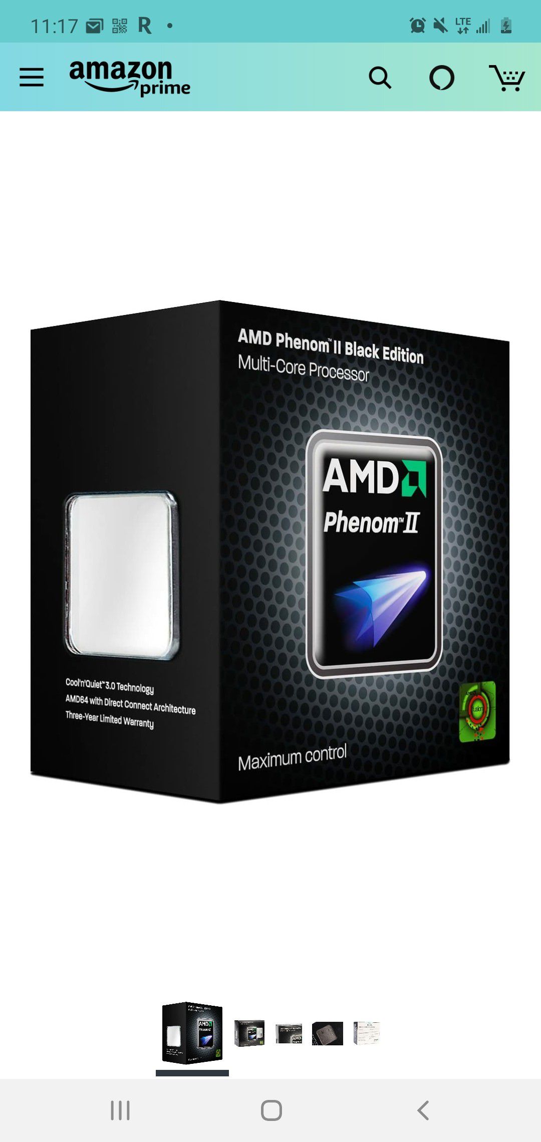 AMD CPU HDZ955FBGMBOX Phenom II X4 955 Black Edition 3.2GHz AM3 125W Retai