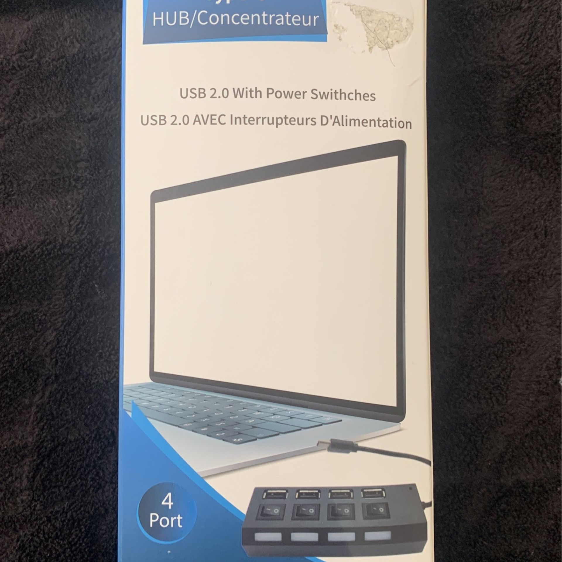 Type C Plug, 4 USB Ports