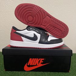Jordan 1 Low OG Black Toe (GS)/Women’s Size 7Y/8.5M