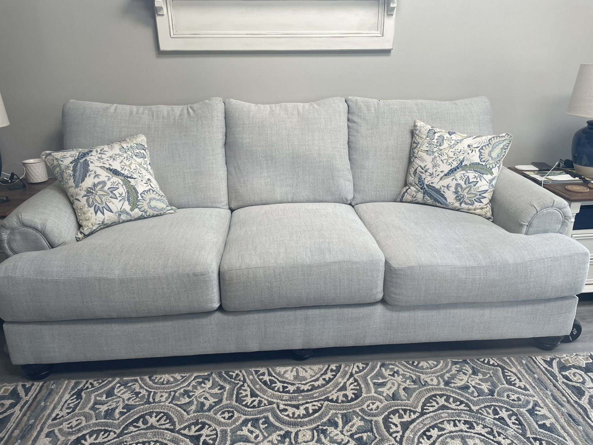 6 Mos Old Grey Sofa