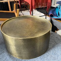 Gold Hammered Coffee Table 