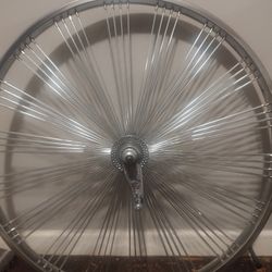 26" Fan 144 Spoke Free Wheel 14G Chrome. 
