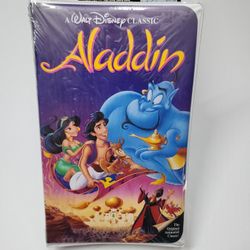 Walt Disney Aladdin Classic Black Diamond Edition VHS Tape # 1662 Factory Sealed