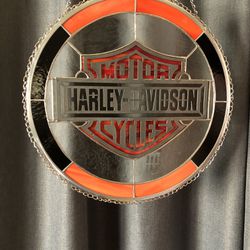 Hand Made Stained Glass Harley Davidson Signs