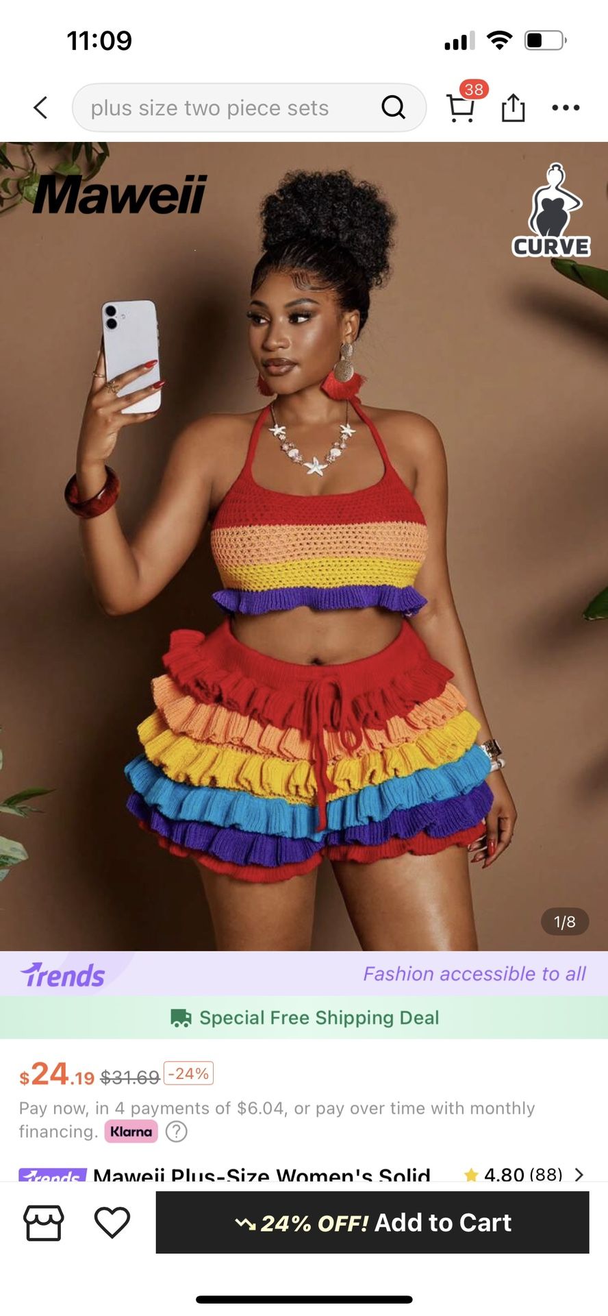 Size 2x Two Piece Outfit 