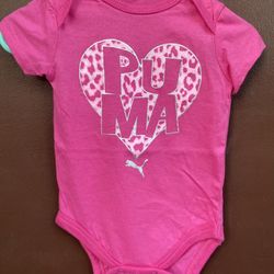 Puma Short Sleeve Bodysuits 5 Pc 0-3 Months..