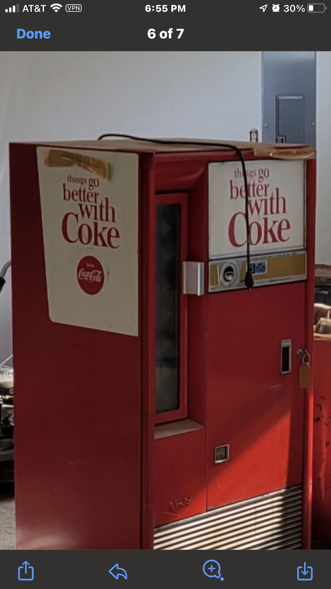 Vintage Vendo Company H63 Coke Bottle Machine