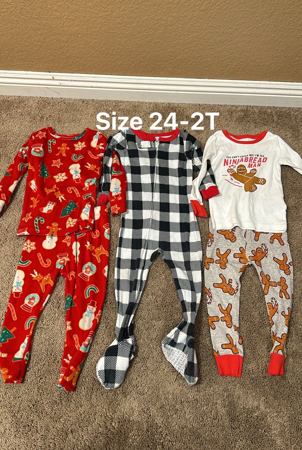 toddler holiday pjs size 24-2T