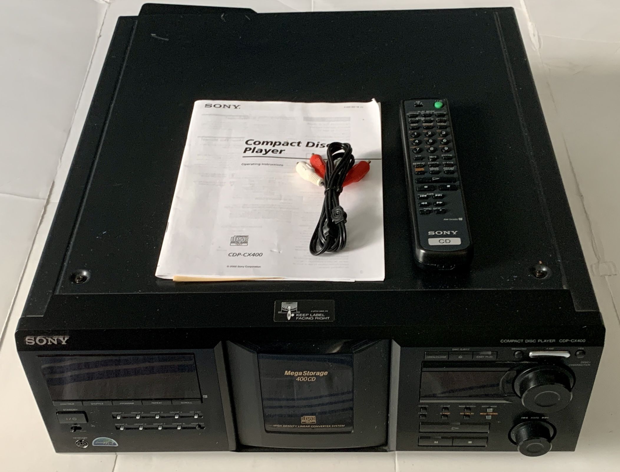 Sony CDP-CX400 Mega Storage 400 Disc CD Changer w/ Remote New Belts
