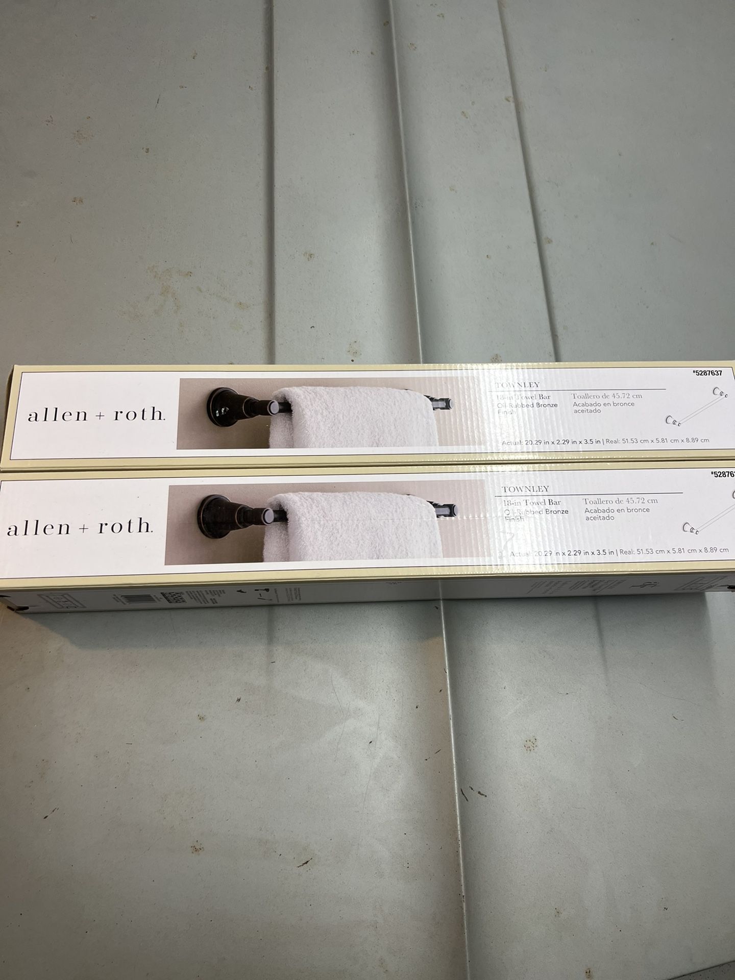 2 Brand New Allen And Roth 18inch Towel Bars