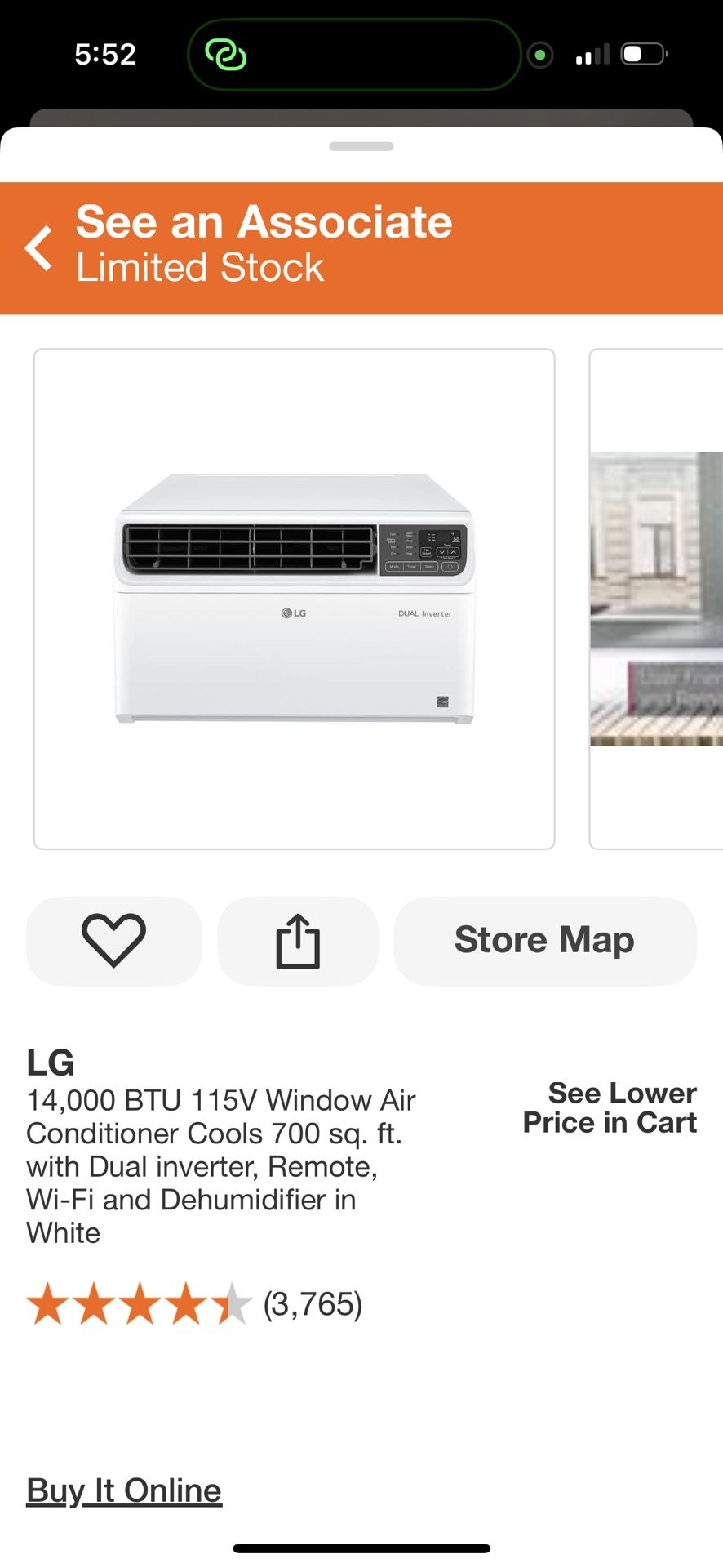 14000 BTU NOT COOLING LG WINDOW AC 110 V W REMOTE NEW