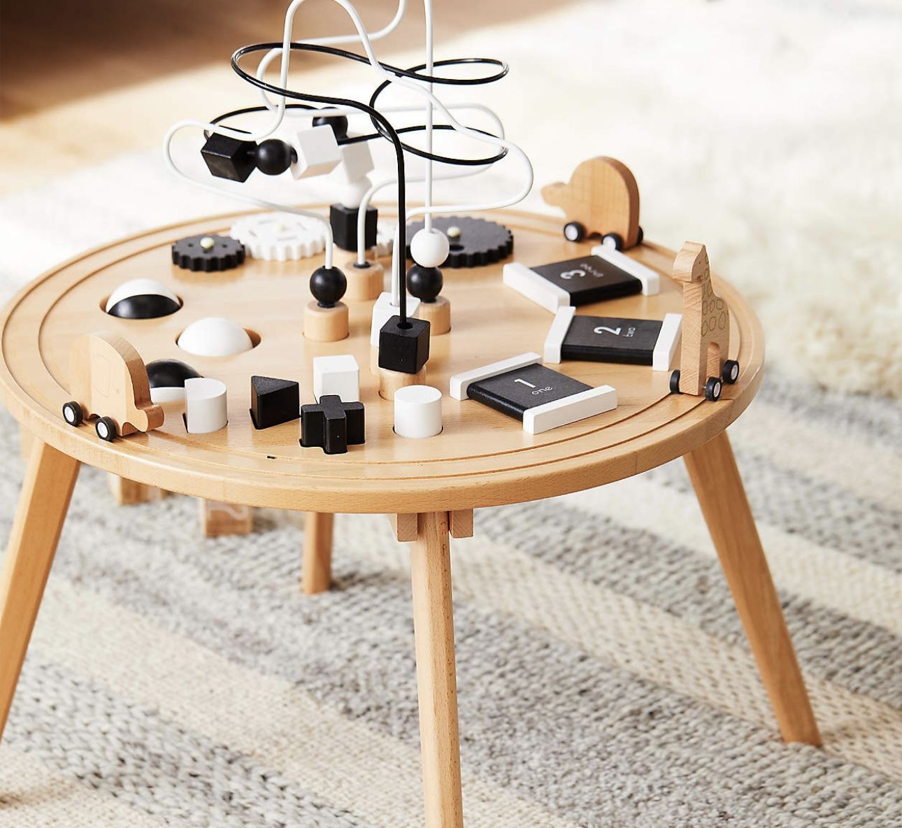 Crate And Barrel Baby Wooden Activity Table