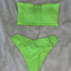 Neon Green Bandeau Bikini