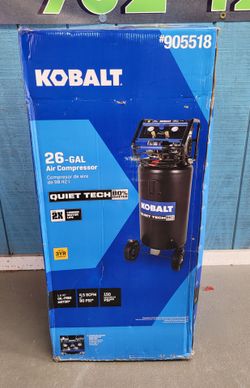 Kobalt Quiet Tech 26-Gallon 150-PSI Portable Electric Vertical Air Compressor  -BRAND NEW