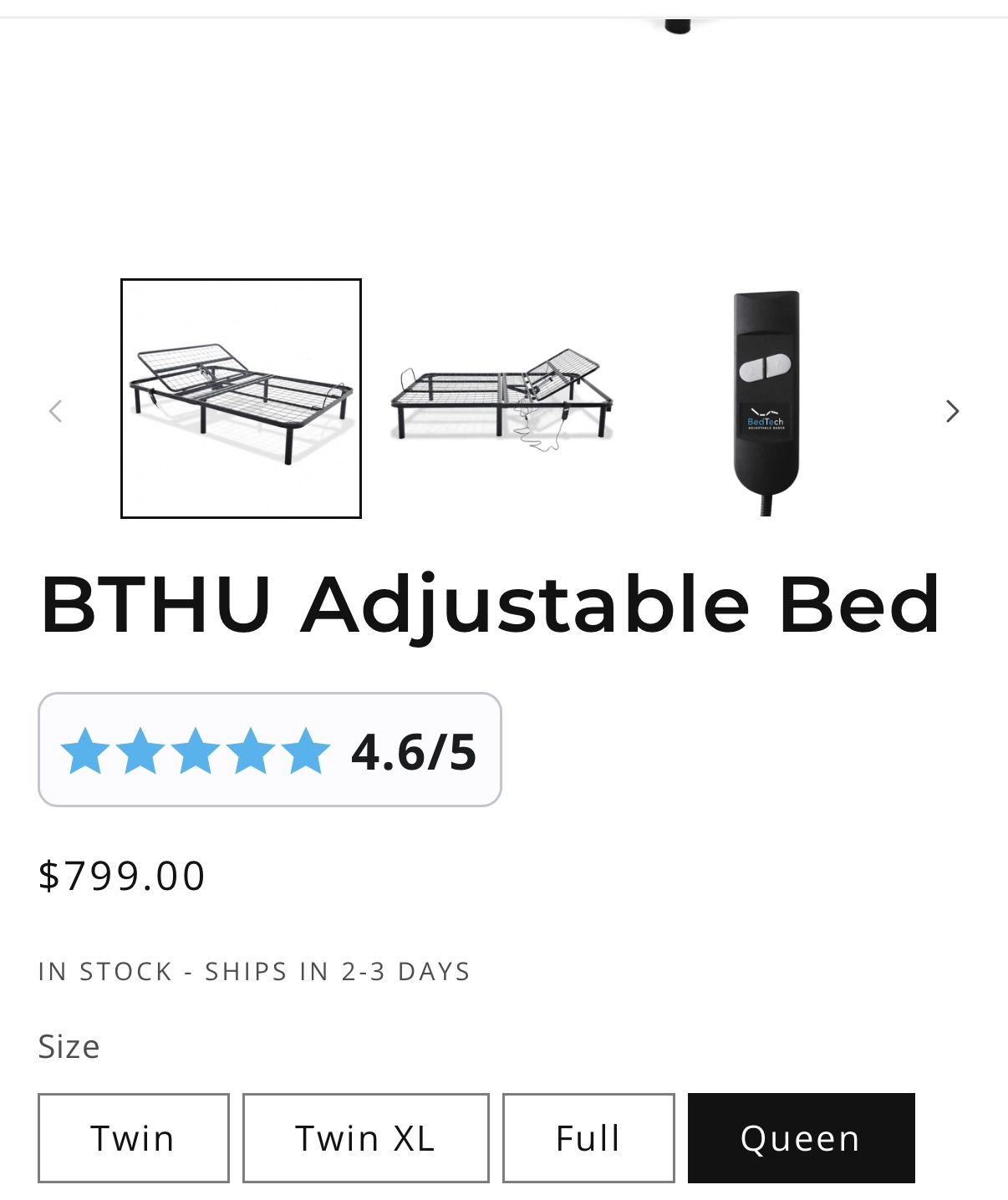 Queen Mechanical Bed READ DESCRIPTION