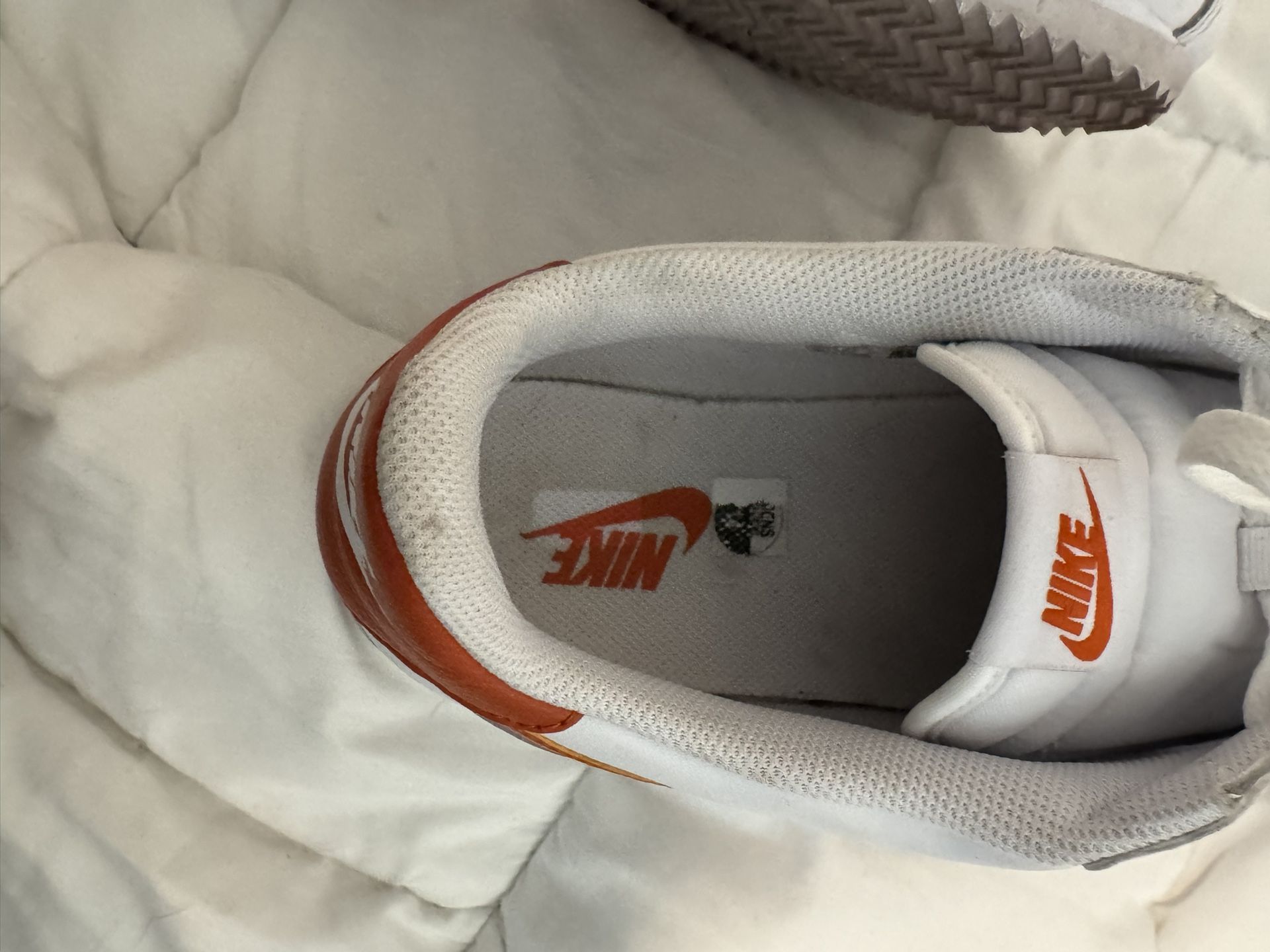 Nike Cortez White With Orange Size 14