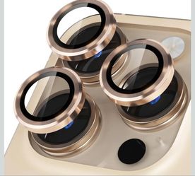 Misea Compatible for iPhone 16 Pro/iPhone 16 Pro Max Camera Lens Protector, Ultra-HD Tempered Glass Camera Cover Screen Protector Metal Individual Rin