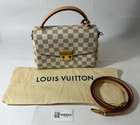 Louis Vuitton Croisette In Damier Azur Canvas, Authentic