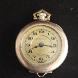 Vintage Ladies Early RUBAIYAT Conversion Wrist Watch,15 Jewels Swiss Gold Plated