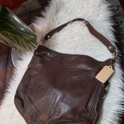 Leather coach bag