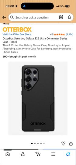 OtterBox Samsung Galaxy S25 Ultra Commuter Series Case - Black Thin