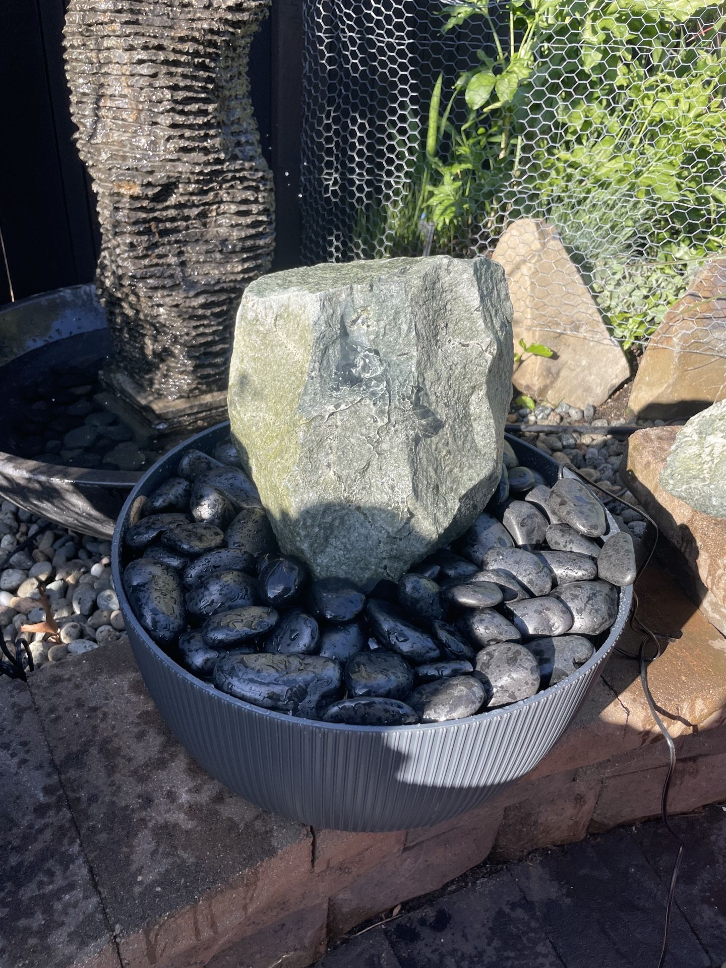 20” Custom Natural Granite Water Fountain Complete Package