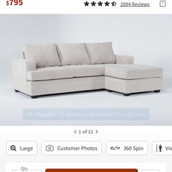 Living Spaces Studio Sofa