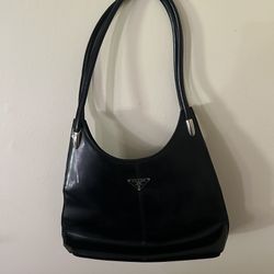 black leather prada bag