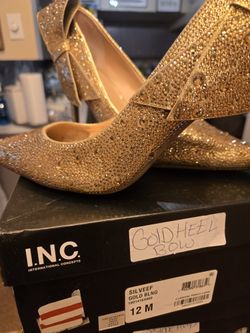 Gold High Heels 12 INC Brand